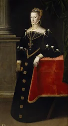 Retrato da arquiduquesa Maria da Áustria 1528-1603, Santa Imperatriz Romana, 1551