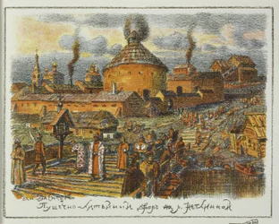 Lavanderia de canhão no rio Neglinnaya no século XVII, 1918