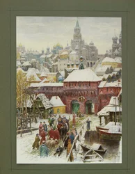 Ilustração para Grão-ducal, caça czarista e imperial na Rússia por N. Kutepov, 1896