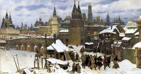 Moscou no século XVII. A ponte de todos os santos, 1901