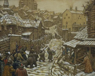 Os domadores de ursos. A velha Moscovo, 1911