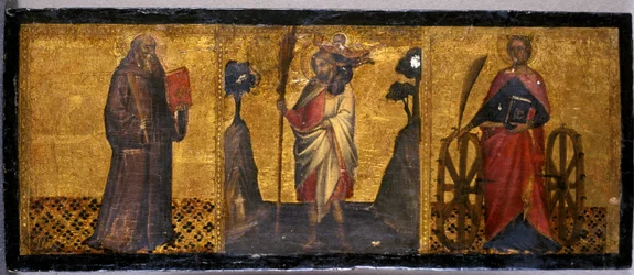São Bento, São Cristóvão e Santa Catarina, c.1400 (têmpera sobre madeira de choupo)