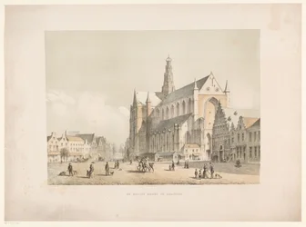Vista da Igreja de São Bavo e do Grote Markt em Haarlem
Grote Markt em Haarlem (título sobre o objecto)