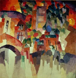 Paisagem de Kislovodsk Paisagem com portões, 1913