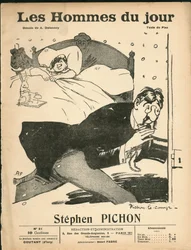 Capa de "Os Homens do Dia", por volta de 1905 - Ilustração de Aristide Delannoy (1874-1911): Quarto - Marianne, Pichon Stephen (1857-1933)