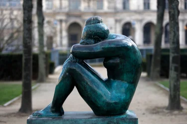 Tuileries Garden, Aristide Maillol, The Night, Paris, França (foto)