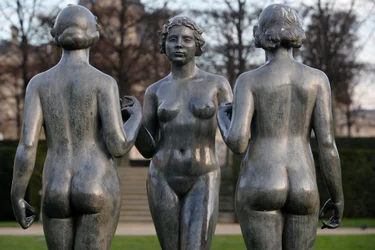 Tuileries Garden, Aristide Maillol, The Three Graces, Paris, França (foto)