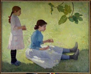 A Coroa das Flores Pintura de Aristide Maillol (1861-1944) 1889 Coleção Particular