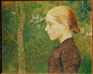 Jovem rapariga da quinta (pintura sobre tela)
