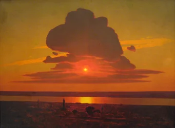 Russo: "Pôr do sol vermelho " Pôr do sol vermelho no Dnieper