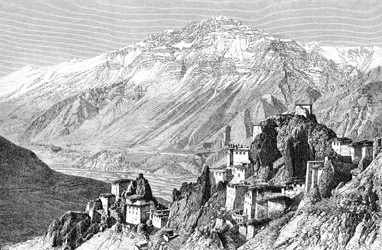 Dankar, Lahul e Spiti, Índia, 1895.