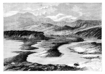 O Vale do Dui, Sakhalin, Rússia, 1895.