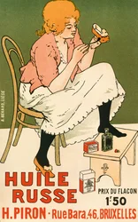 Cartaz publicitário protetor de sapato &39;Russian Oil&39;, 1896