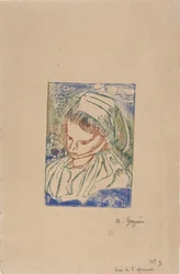 Bretonne de Pont-Aven (Bretonne de Pont-Aven) c.1896 (impressão em bloco de madeira com uma cor à la poupee)