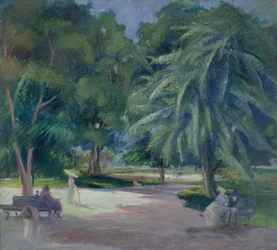 O Jardim de Pincio (óleo sobre tela)