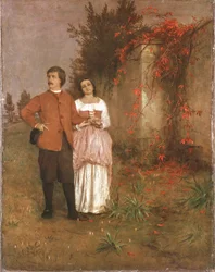 Arnold Böcklin com a sua esposa