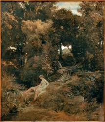 Ninfa junto à fonte