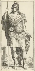 Minerva como personificação da razão
Motivo (título sobre o objecto)
Quarenta e uma peças, verscheydene Sinne beelden (título da série)