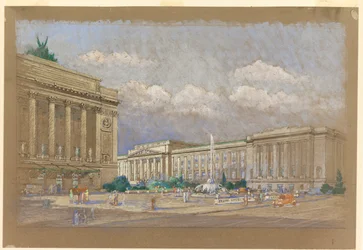 Estudo para o Proposed Music and Arts Center, Nova York, NY