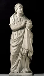 Santa Reparata, da fachada original. Escultura em mármore