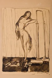 Nu feminino, c.1910s (desenho)