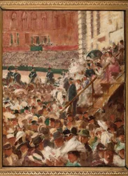 O Palio de Siena (óleo sobre tela)