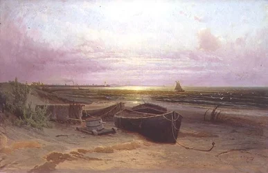 Praia na Baía de Narva
