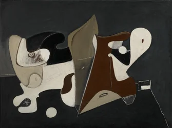 Nighttime, Enigma e Nostalgia, c.1933-34 (óleo sobre tela montado sobre painel)