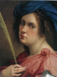 Auto-retrato como Santa Catarina de Alexandria, c. 1618.