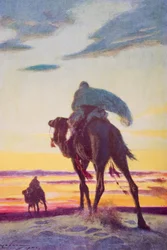 The Flight of Muhammad to Medina, ilustração de 