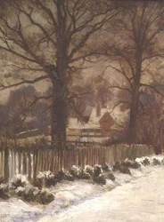 Olmos numa Pista de Neve (óleo sobre tela)