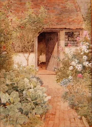 Couves em um Cottage Garden