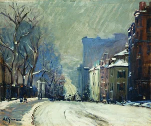 Beacon Street no inverno