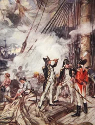 Admirals All, ilustração de Drakes Drum and Other Songs of the Sea de Henry Newbolt (1862-1938), publicado em 1905