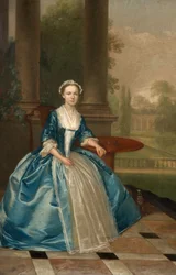 Retrato de uma mulher em azul claro, 1785.
