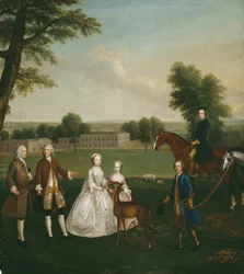 Thomas Lister e família em Gisburne Park, 174041.