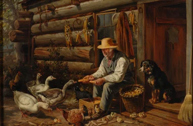 O velho pioneiro: tio Dan e seus animais de estimação, 1878