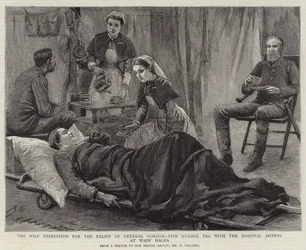 A Expedição do Nilo para o Socorro do General Gordon, Chá das Cinco Horas com as Irmãs do Hospital em Wady Halfa