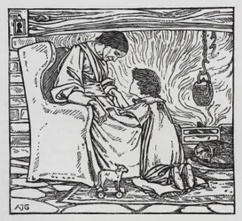 Hans Christian Andersen: A rapariga que pisou no pão (litho)