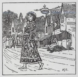 Hans Christian Andersen: A rapariga que pisou no pão (litho)