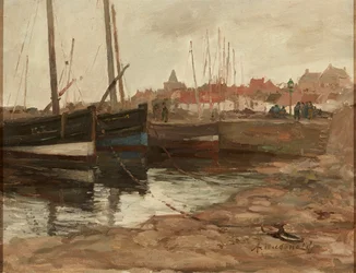 East Neuk Harbor (óleo sobre tela)