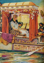 Cleópatra - a serpente do antigo Nilo na galera real, c1925