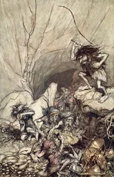 «Alberich faz entrar um grupo de Nibelungos com tesouros de ouro e prata», 1910