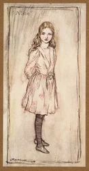 Alice, frontispício de Alices Adventures in Wonderland, de Lewis Carroll, pub.1907