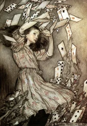 As Aventuras de Alice no País das Maravilhas (Alice Trough The Looking Glass) de Lewis Carroll, Ilustração de Arthur Rackham em 1907