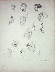 Faces Grotescas (lápis sobre papel)