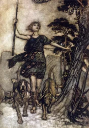Ilustração de Arthur RACKHAM (1867-1939) para The Dream of a Summer Night de William SHAKESPEARE