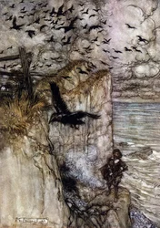 Ilustração de Arthur RACKHAM (1867-1939) para The Dream of a Summer Night de William SHAKESPEARE