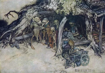 Ilustração de Arthur Rackham para "A Midsummer Night