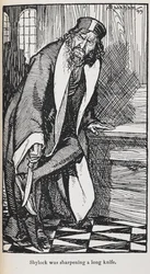 Ilustração de Shylock de The Merchant of Venice